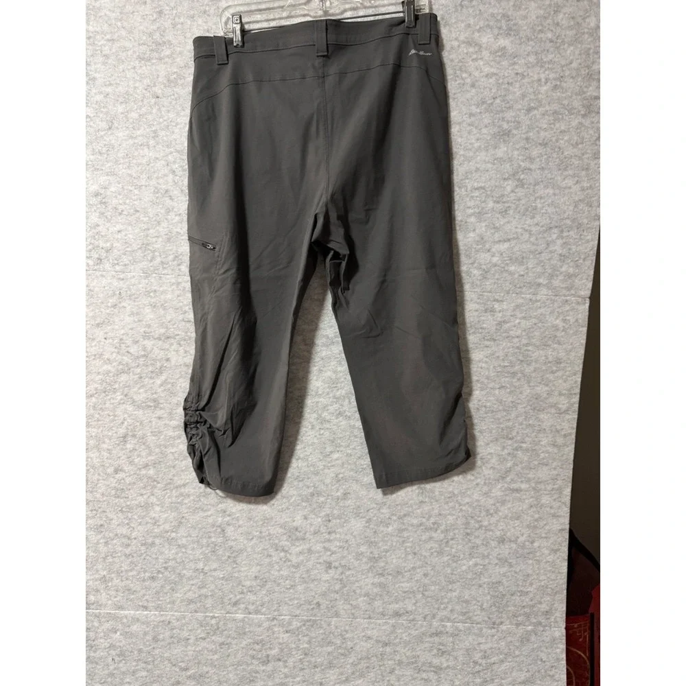 Eddie Bauer Women's Gray Capris Size 14 Hiking Camping Lightweight ;
